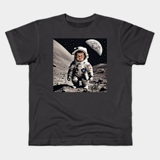 Baby Astronaut on a Moon Walk Kids T-Shirt